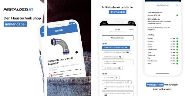 Preview Screens of the Haustech Mobile Pestalozzi App